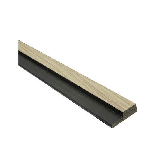MM LAMELLA SMOOTH DEKORPANEL, BALOS ZÁRÓPROFIL, SZÍN:TRUFFLE OAK, 12,5X38X2700 MM