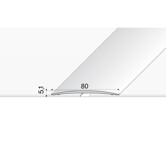 Effector 80 mm-es áthidaló profil ezüst A71 3 m